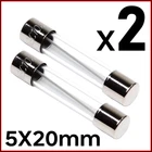 2x High Quality Glass D-Type Fuse 5x20mm up to 250V (including 120V/240V) - 0.2A