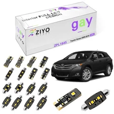 14 Bulbs Xenon White Room Lamp Interior LED Light Kit For Toyota Venza 2009-2016