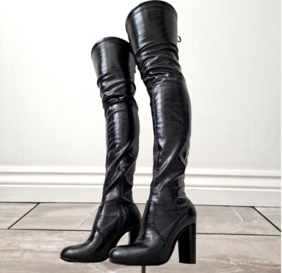 Knee High Sock Boots Inch Heel Black Sock Sock Boot Inch Heel