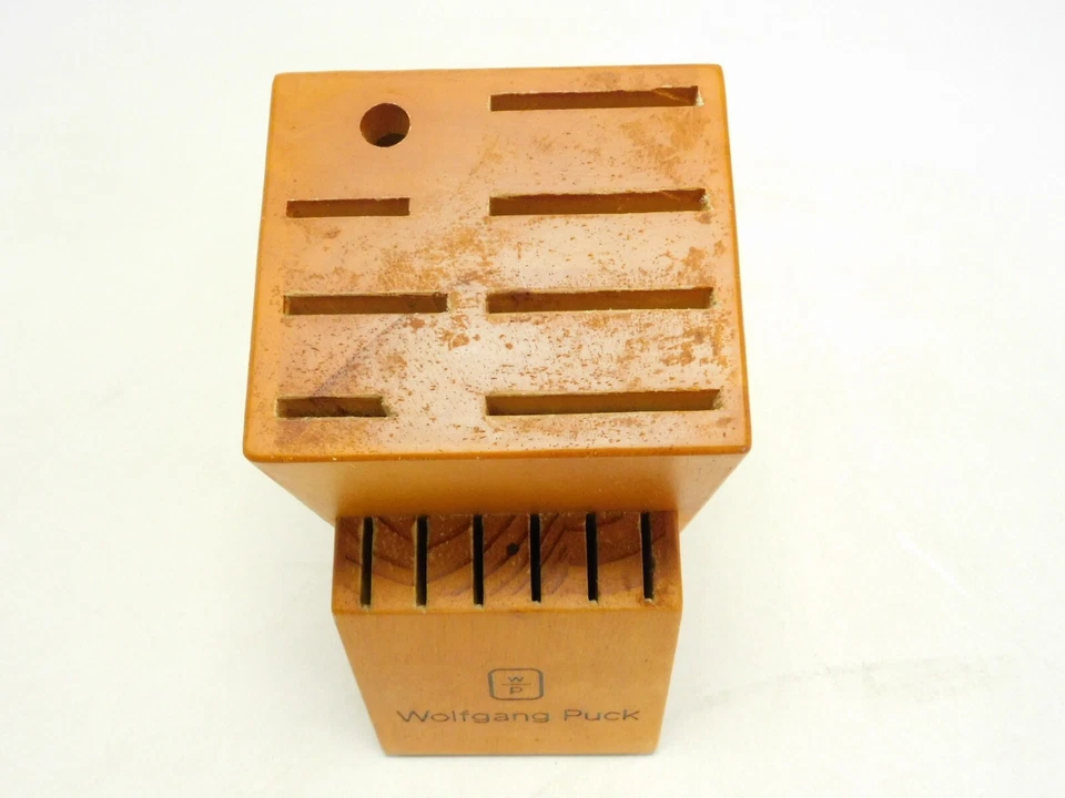 Juego de cuchillos Wolfgang Puck 14 ranuras bloque madera de chef - solo bloque Foto 2 de 4