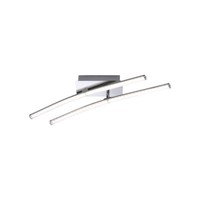 Led Deckenlampe Warmweiß Silber 2-Flammig Ein Lichtelement Drehbar, 3000K Chrom