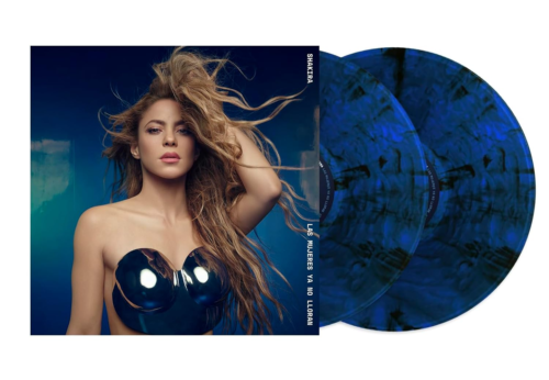 Shakira Las Mujeres Ya No Lloran Sapphire Blue Swirl Edition 2 LPs FREE SHIPPING - Zdjęcie 1 z 2