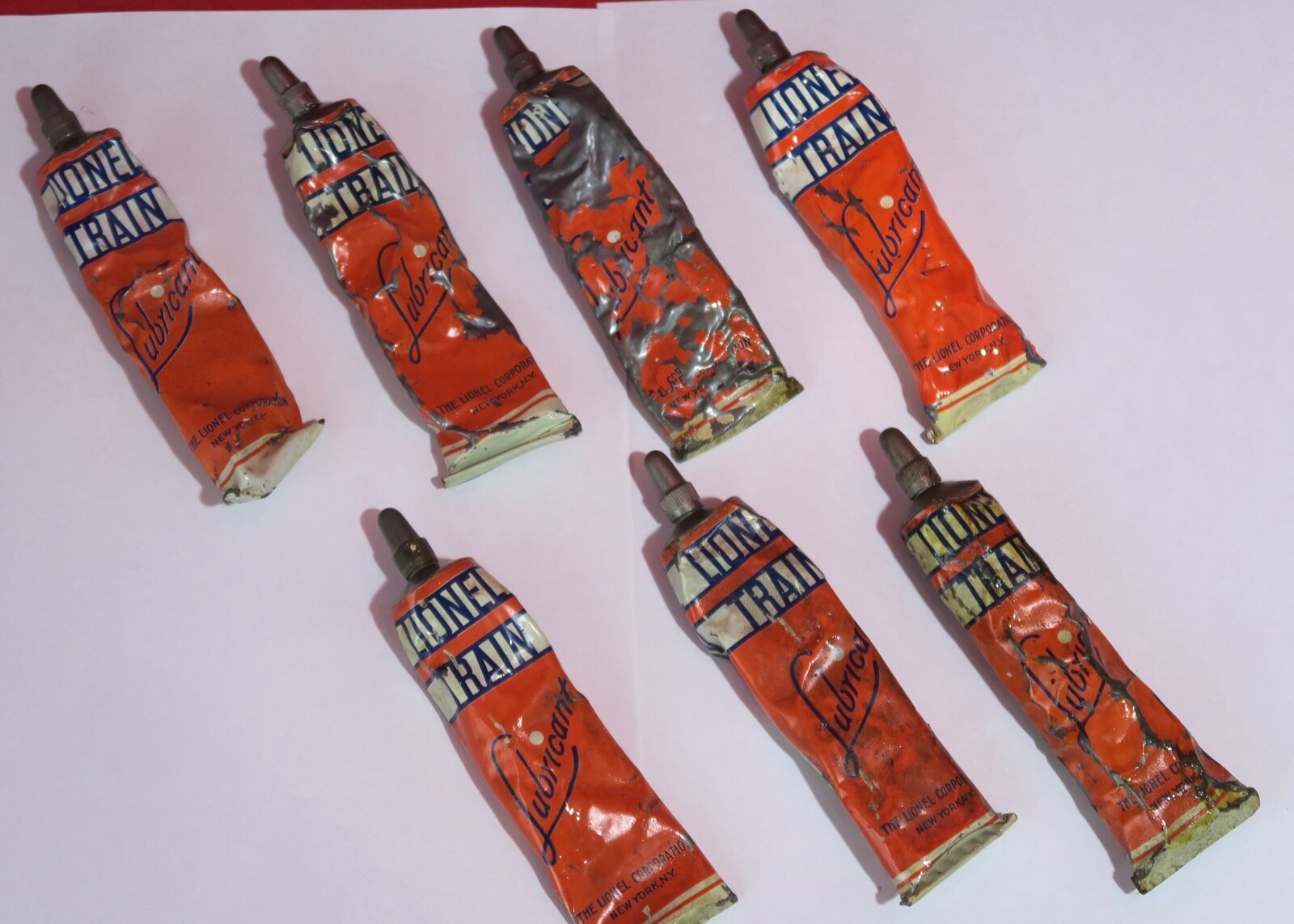 POSTWAR ORIGINAL USED LIONEL 925 LARGE TUBE LUBRICANT LOT OF 7 eBay