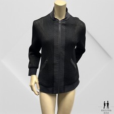 Ultracor honeycomb chunky mesh zip athletic jacket M Medium Black Bomber Sport