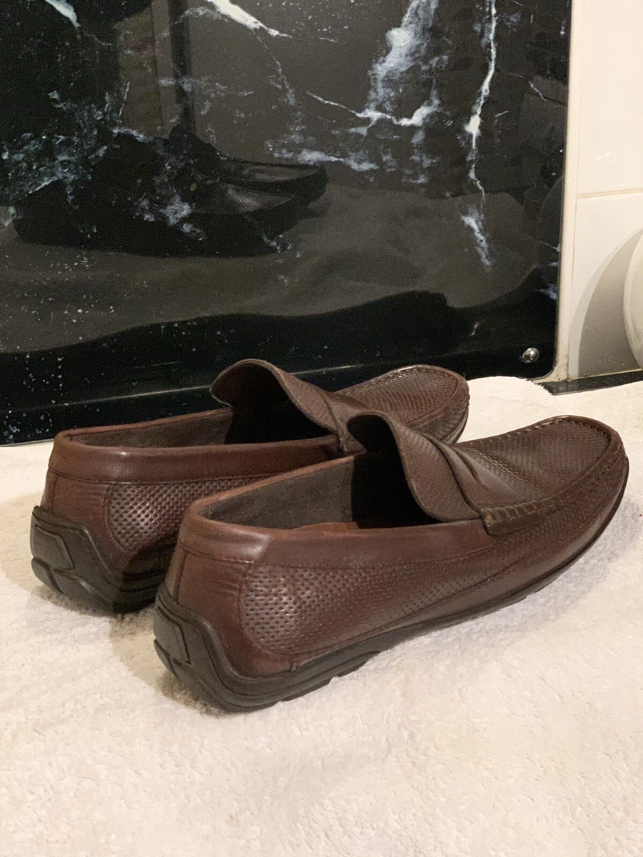 marks and spencer collezione Mens brown leather comfort shoes size