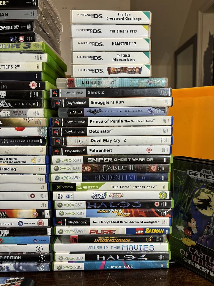 Job Lot 63x Games Playstation 1 / 2 & Xbox Classic 360 Mega Drive DS Sega PC Vtg - Image 3 of 4