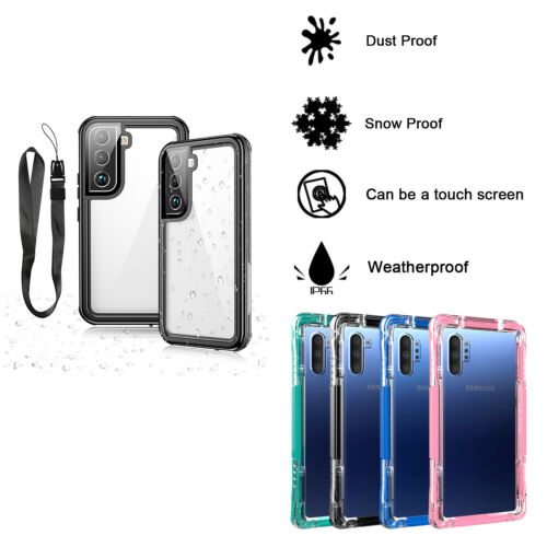 For Samsung Water proof Phone Case Galaxy Note 8 9 10 Plus S10e S10+ S22 Ultra