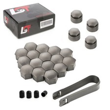 20x Felgen Radschraube Sechskant Kappen 17 mm Diebstahlschutz Grau für LANCIA