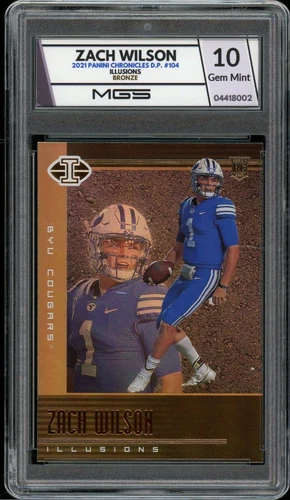 2021 Illusions DRAFT PICKS Zach Wilson Bronze MGS GRADED 10 Gem Mint ROOKIE #104
