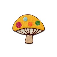 Pilz Gelb - AufnäHer, BüGelbild, AufbüGler, GrößE: 3,5 X 3,9 Cm
