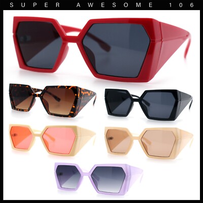 Oversized Geometric Hexagon Sunglasses UV400 Protective Women\'s Southpole women main image 3
