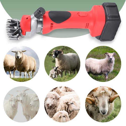 Electric Cordless Shears Sheep Goat Wool Hair Trimmer Shearing Clippers+ Battery - Picture 6 of 12