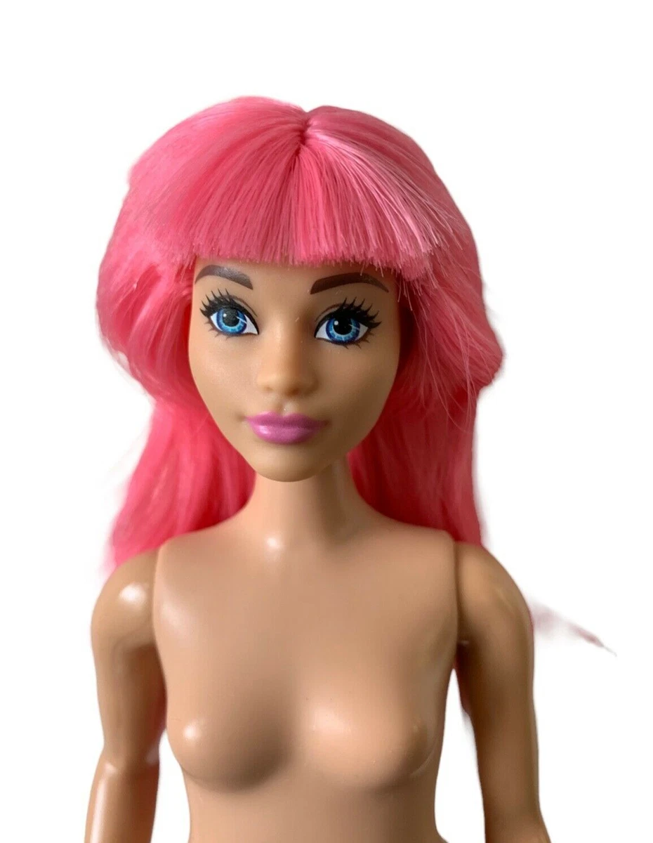 Barbie Daisy Doll Pink Hair Bangs Curvy Nude Fashionista