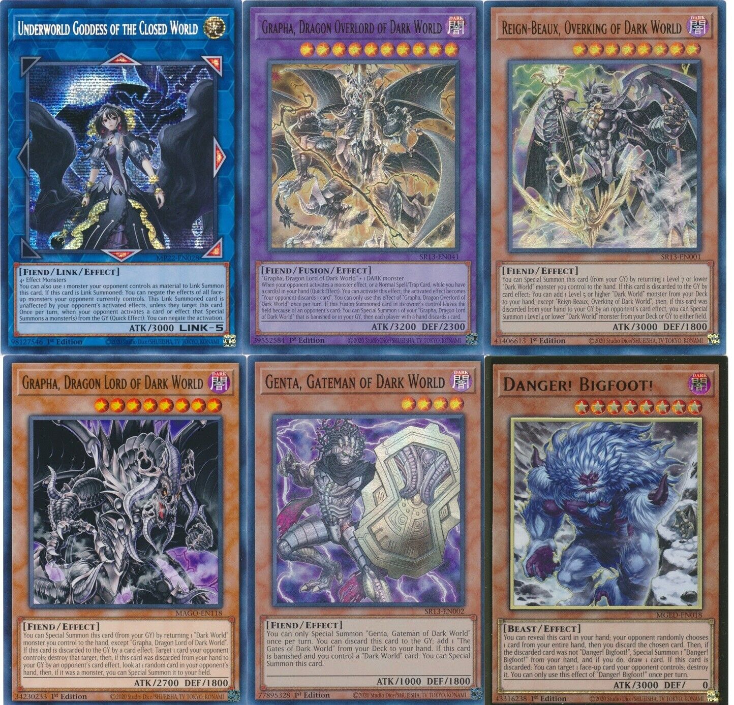 Yu-gi-oh TCG Lafaiete Unchained X Dark World 