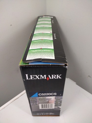 New ! GENUINE Lexmark C522 c524 C530 C532 C534 Cyan Toner C5220CS C522-0CS - Picture 3 of 10