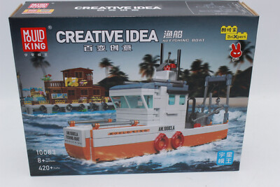 Mould King 10083 Fishing Boat Fischer Boot Klemmsteine  420 pcs NEU OVP