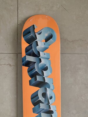 Supreme Chrome Orange Logo Skateboard Deck Size 8.25 Rare Supreme Chrome Orange Logo Skateboard Deck Size 8.25 Rare