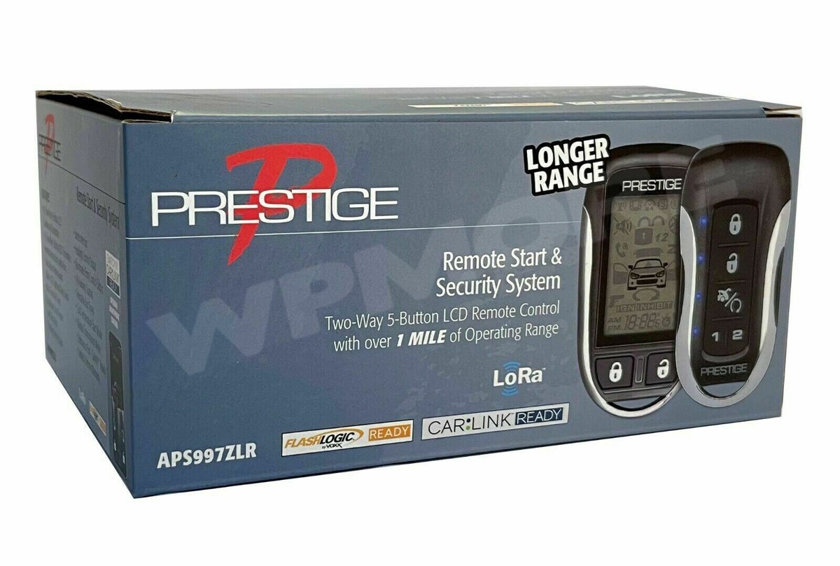 PRESTIGE APS997ZLR 2-Way 1-Mile LCD Remote Start and Security