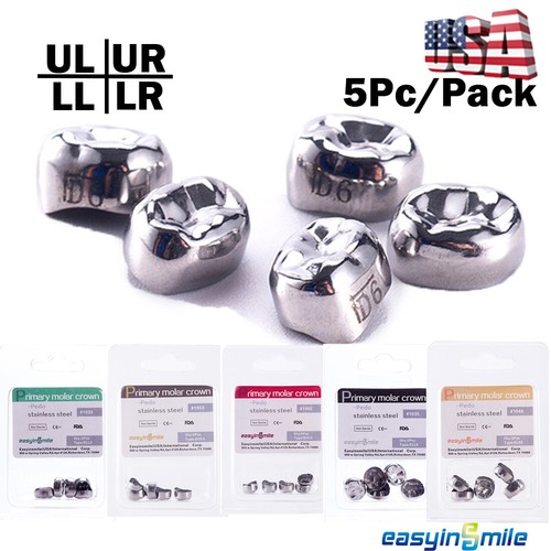 Dental Kids Crown Stainless Steel Primary Molar Crown D Premolar/E Molar DUL-UR2 - Picture 1 of 71