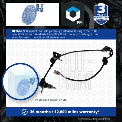 ABS Sensor fits MAZDA 323 Mk6 2.0D Rear Right 98 to 04 Wheel Speed Blue Print