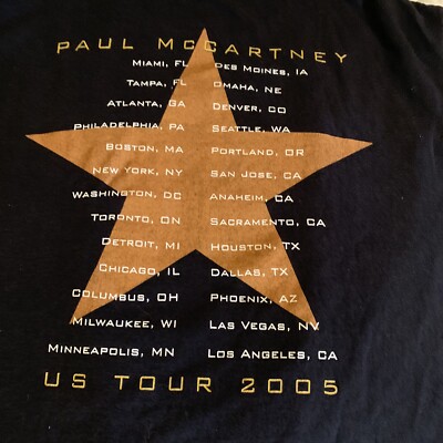 Vintage Paul McCartney 2005 Tour Single Stitch T-Shirt | eBay