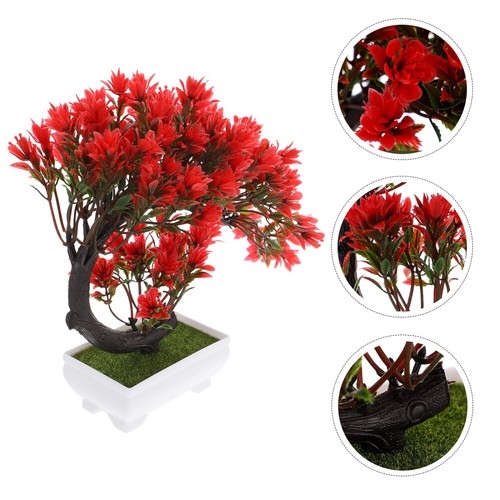 Simulated Green Potted Plant Fake Flower Bonsai Fake Plant Decoration Home Decor - Picture 7 of 12