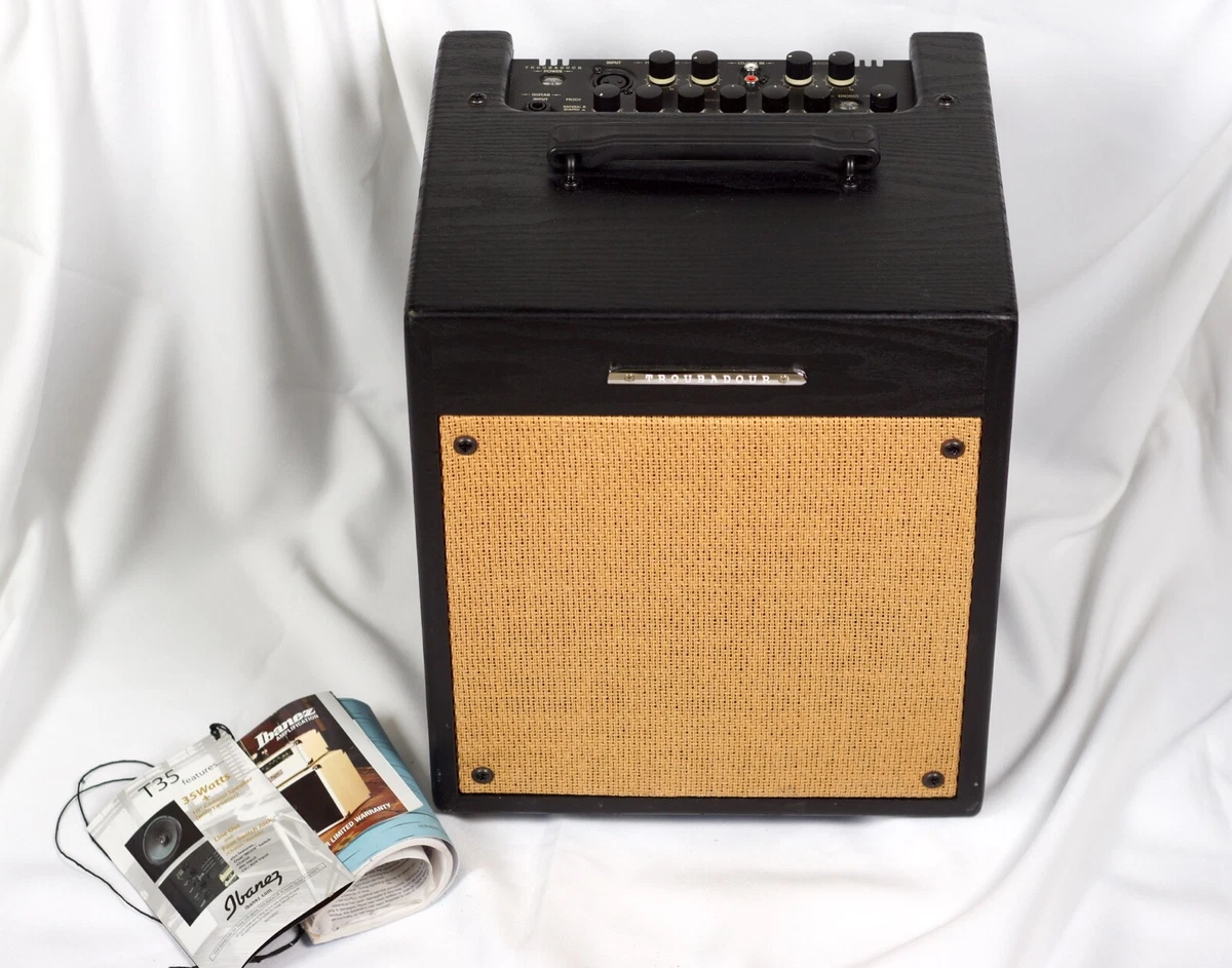 Ibanez Troubadour T35 Guitar Vocal Acoustic Amp Chorus Reverb Aux CD PA Out 10