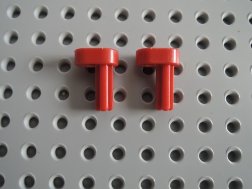 Lego 2 x 2853 Technic Kurbelwelle Crankshaft 2853 rost rot  8437 8414