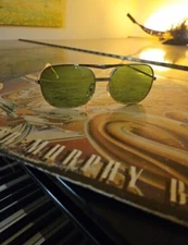 House Of Dubary 786/WI Original Aviator Glass Lens 1970's Vintage Sunglasses