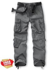 TRGPSG Women's Camo Cargo Pants Cotton Multi Pocket Work