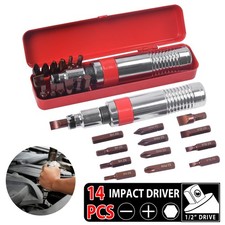 Profi 14-tlg Manueller Schlagschrauber Hand Schlagschraubendreher 1/2''Satz Box