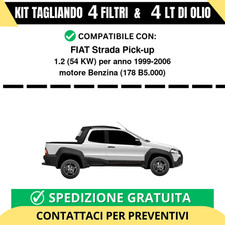 Tagliando per FIAT Strada Pick-up 1.2 54 kw Benzina 1999-2006 - 4 Lt di olio ...