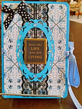 LOVE LIFE Junk Journal Handmade Book Mini Album w/ Pockets Ephemera 6.25x4.5"