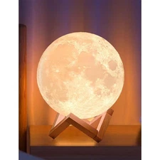 6 inch Moon Lamp with 128 Colors Remote Control Christmas Birthday Gift