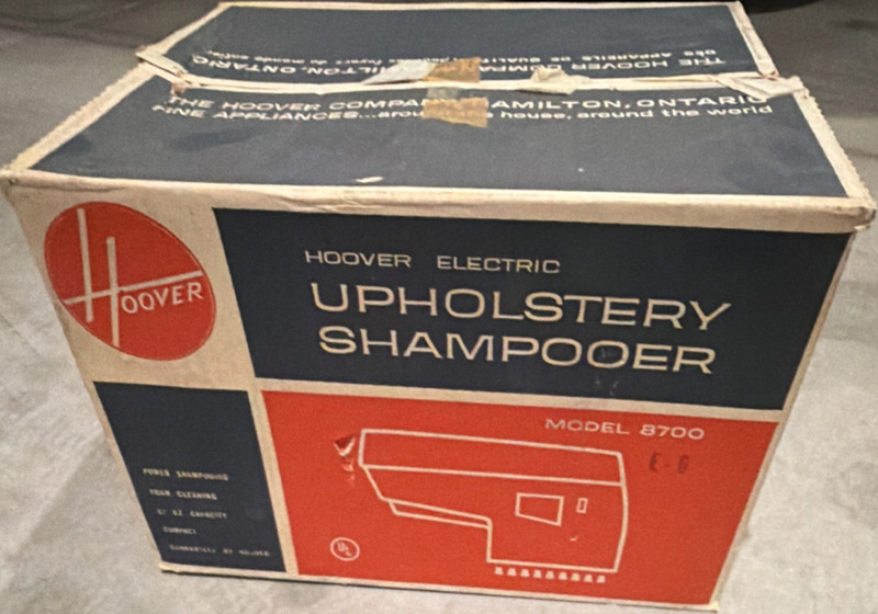 Hoover 8700 Upholstery Shampooer with Original Box and Manual