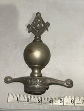 Antique Masonic Freemason Radiator Emblem Topper Car Rat Rod Hot Rod Vintage Antique Masonic Freemason Radiator Emblem Topper Car Rat Rod Hot Rod Vintage