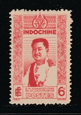 INDOCHINA  1942 6c King Sisavang Vong MH