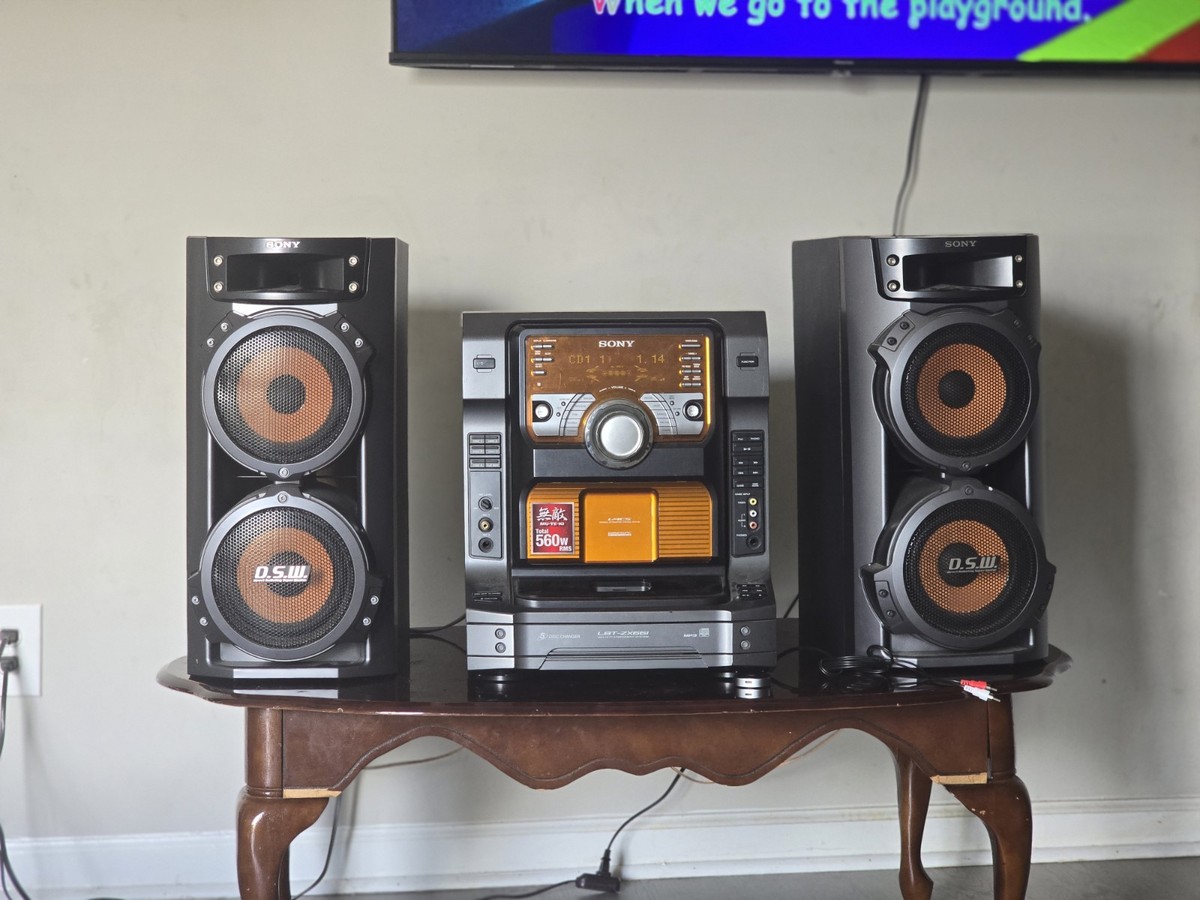 Sony LBT-ZX66i Muteki 5-CD Changer Shelf Stereo System 560W RMS