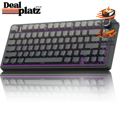 Mechanische Gaming Tastatur AULA F75 PRO kabellos 2.4GHz/BT5.0 QWERTY