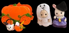 Sylvanian Families Halloween Baby Trick or Treat Set – Rare Calico Critters Used