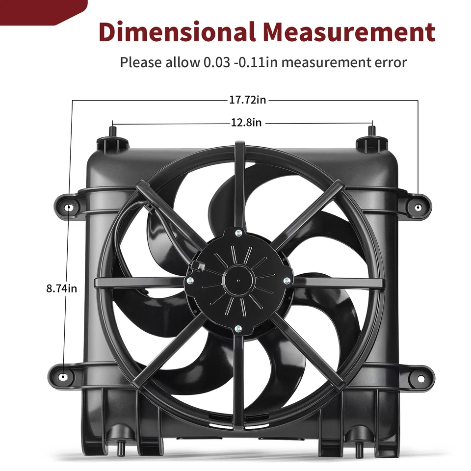   Conjunto de ventilador de radiador de alto rendimiento para Polaris Ranger 570 900 1000 Crew XP NUEVO Foto 4 de 4