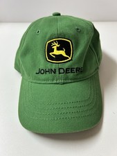 John Deere Green Cap Hat Toddler One Size Elastic Back Embroidered Baseball Cap