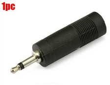 1Pcs Connector Mono Adapter Convertor 3.5MM Male Plug To 6.35MM Female Jack I cn