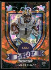 2021 Panini Prizm Draft Picks Collegiate #162 Ja'Marr Chase Orange Ice