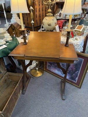VTG Drafting Or Writing Tables - Two Lights On Front Corner Nice Piece Of Histor