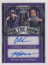 2025 Leaf Baseball Nation CHARLIE CONDON KEVIN MCGONIGLE 2 For The Show AUTO 6/8