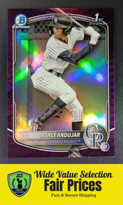 2025 Bowman Chrome Prospects Reptilian Purple /199 Ashly Andujar 1st Bowman