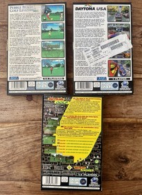 Sega Saturn Daytona USA, Pebble Beach Golf Links Untested & Case / Manual Actua