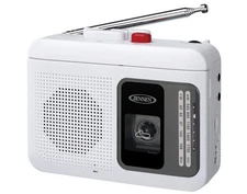 Jensen SCR-75 Portable Cassette Player/Recorder with AM/FM Radio - White
