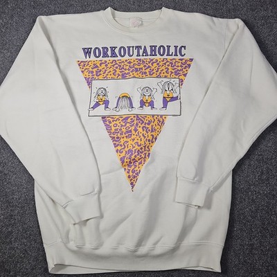 Vintage 90's Guisewite Cathy Comic Strip Workoutaholic Sweater XL USA Made 90s